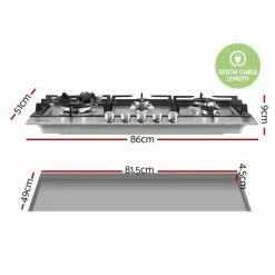 Comfee Gas Cooktop Stainless Steel 5 Burner Kitchen Gas Stove Cook Top NG LPG -Barbeques shop 0TAMt9uPpgBO3ja6LR1RpGpmw