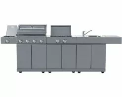 Alfresco Island Inc 4 Burner BBQ, Sink & Range