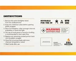 Pro Smoke Wooden Fire Lighters 24pk -Barbeques shop BGAWFL 03