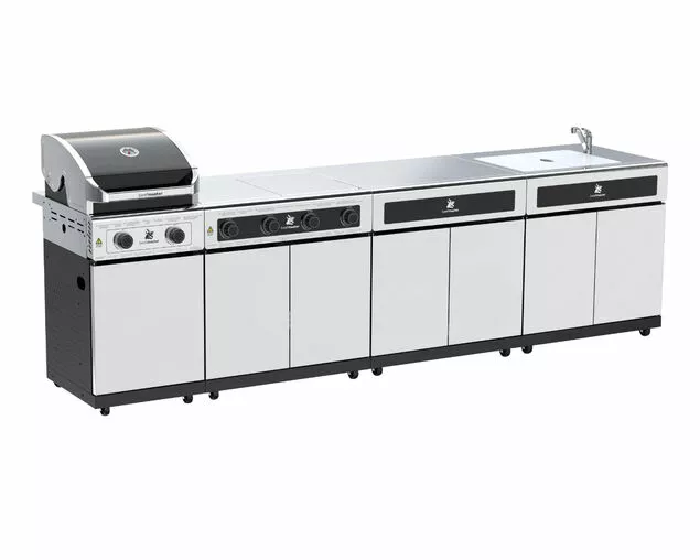 Beefmaster Classic 2 Burner BBQ Kitchen On Deluxe Cart 1 Beefmaster Classic 2 Burner BBQ Kitchen On Deluxe Cart