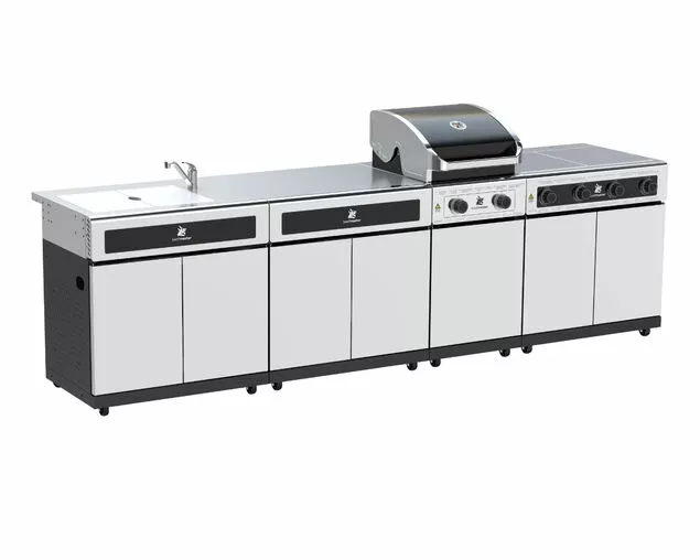 Beefmaster Classic 2 Burner BBQ Kitchen On Deluxe Cart 2 Beefmaster Classic 2 Burner BBQ Kitchen On Deluxe Cart - Image 2