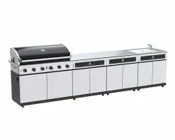 Beefmaster Classic 6 Burner BBQ Kitchen On Deluxe Cart