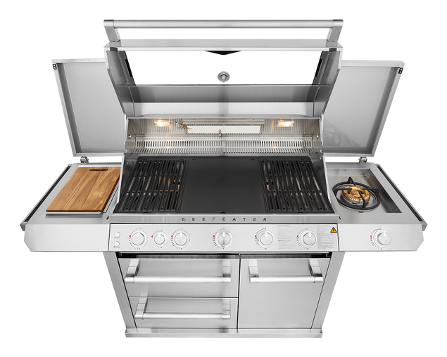 BeefEater 7000 Premium 5 Burner Flame Failure BBQ On Side Burner Cart 2 BeefEater 7000 Premium 5 Burner Flame Failure BBQ On Side Burner Cart - Image 2