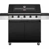 BeefEater 1200 Series - 5 Burner Black Enamel BBQ With Side Burner