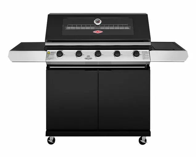 BeefEater 1200 Series - 5 Burner Black Enamel BBQ With Side Burner 1 BeefEater 1200 Series - 5 Burner Black Enamel BBQ With Side Burner