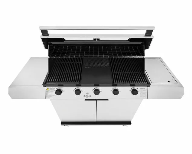BeefEater 1200 Series - 5 Burner Stainless Steel BBQ With Side Burner 3 BeefEater 1200 Series - 5 Burner Stainless Steel BBQ With Side Burner - Image 3
