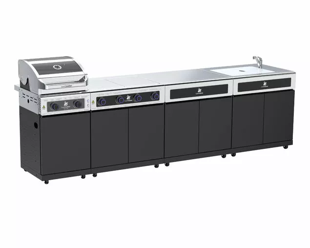 Beefmaster Deluxe 2 Burner BBQ Kitchen On Classic Cart 1 Beefmaster Deluxe 2 Burner BBQ Kitchen On Classic Cart