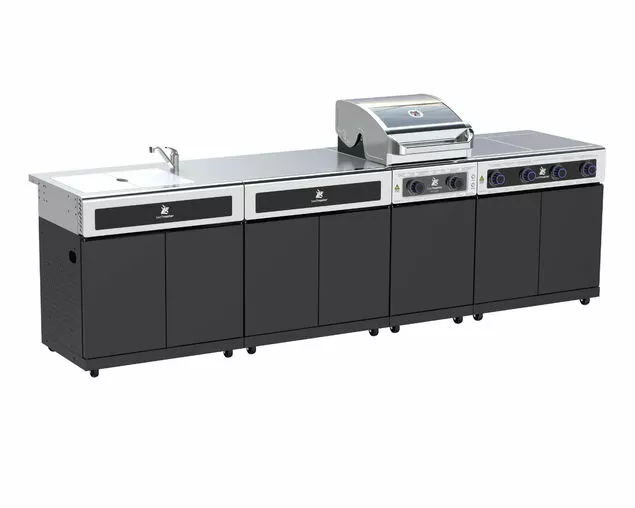 Beefmaster Deluxe 2 Burner BBQ Kitchen On Classic Cart 2 Beefmaster Deluxe 2 Burner BBQ Kitchen On Classic Cart - Image 2