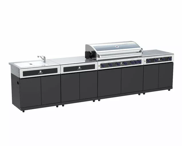 Beefmaster Deluxe 6 Burner BBQ Kitchen On Classic Cart 2 Beefmaster Deluxe 6 Burner BBQ Kitchen On Classic Cart - Image 2