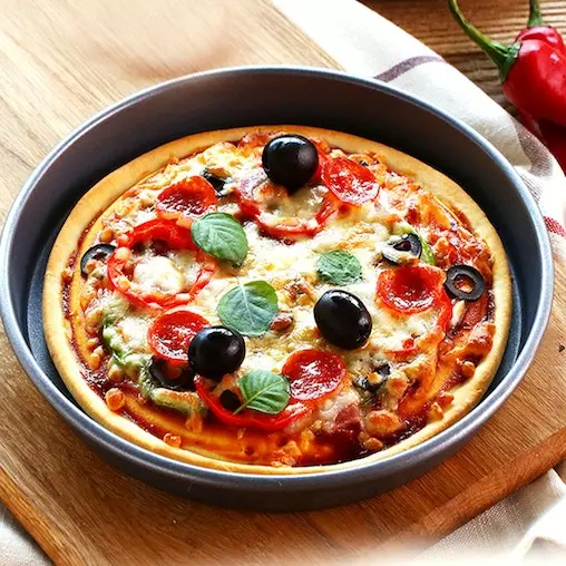 SOGA 2X 10-inch Round Black Steel Non-stick Pizza Tray Oven Baking Plate Pan 3 SOGA 2X 10-inch Round Black Steel Non-stick Pizza Tray Oven Baking Plate Pan - Image 3