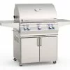 Fire Magic Grills Aurora A660s Free Standing 3 Burner BBQ (H Shaped Burners) With Analog Thermometer, Backburner & Rotisserie Kit