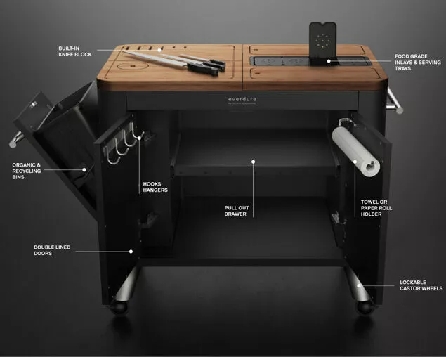 Everdure By Heston Blumenthal Mobile Preparation Kitchen 3 Everdure By Heston Blumenthal Mobile Preparation Kitchen - Image 3