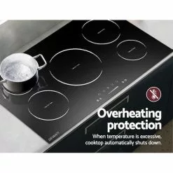 Unbranded Devanti Induction Cooktop 90cm Ceramic Glass 5 Stove Top -Barbeques shop OuLMp21lYBKRAawVJkA0ZJchk