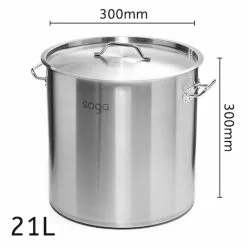 SOGA Dual Burners Cooktop Stove 21L Stainless Steel Stockpot 30cm And 30cm Induction Fry Pan -Barbeques shop P6rn5zsKNJV4VYhxoBOvcEvXs