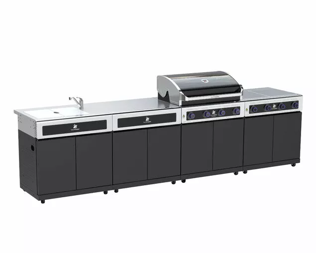 Beefmaster Premium 4 Burner BBQ Kitchen On Classic Cart 2 Beefmaster Premium 4 Burner BBQ Kitchen On Classic Cart - Image 2