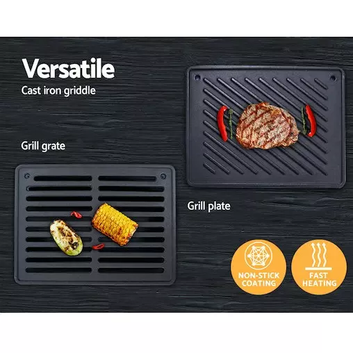 Grillz Portable Gas BBQ LPG Oven Camping Cooker Grill 2 Burners Stove Outdoor 7 Grillz Portable Gas BBQ LPG Oven Camping Cooker Grill 2 Burners Stove Outdoor - Image 7