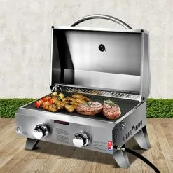 Grillz Portable Gas BBQ LPG Oven Camping Cooker Grill 2 Burners Stove Outdoor 17 Grillz Portable Gas BBQ LPG Oven Camping Cooker Grill 2 Burners Stove Outdoor -Barbeques shop S51dWNDwMr Knj5Zqu8JfDhkM