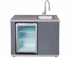 Ziegler And Brown Ziegler & Brown Fridge & Sink Alustone Kitchen Island Module -Barbeques shop TIFSLX 03