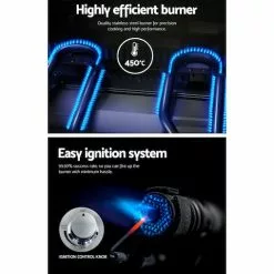 Grillz Portable Gas Oven BBQ 2 Burners LPG Stove Outdoor Picnic Camping Cooking 11 Grillz Portable Gas Oven BBQ 2 Burners LPG Stove Outdoor Picnic Camping Cooking -Barbeques shop XdHUawM7J1LVGLkjeoP O8CMY