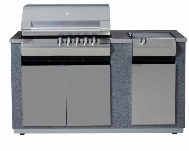 Ziegler And Brown Ziegler & Brown Turbo Elite 5 Bnr On Alustone Kitchen Island With Side Burner 2 Ziegler And Brown Ziegler & Brown Turbo Elite 5 Bnr On Alustone Kitchen Island With Side Burner - Image 2