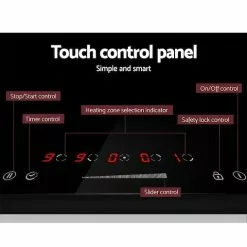 Unbranded Devanti Induction Cooktop 90cm Ceramic Glass 5 Stove Top -Barbeques shop iJOZSz 9NwkW2BVV8C SIJzEY