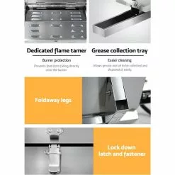 Grillz Portable Gas BBQ LPG Oven Camping Cooker Grill 2 Burners Stove Outdoor 15 Grillz Portable Gas BBQ LPG Oven Camping Cooker Grill 2 Burners Stove Outdoor -Barbeques shop lmCLiPRlJHym9tpczdC7T1 gY