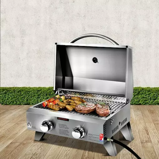 Grillz Portable Gas Oven BBQ 2 Burners LPG Stove Outdoor Picnic Camping Cooking 7 Grillz Portable Gas Oven BBQ 2 Burners LPG Stove Outdoor Picnic Camping Cooking - Image 7